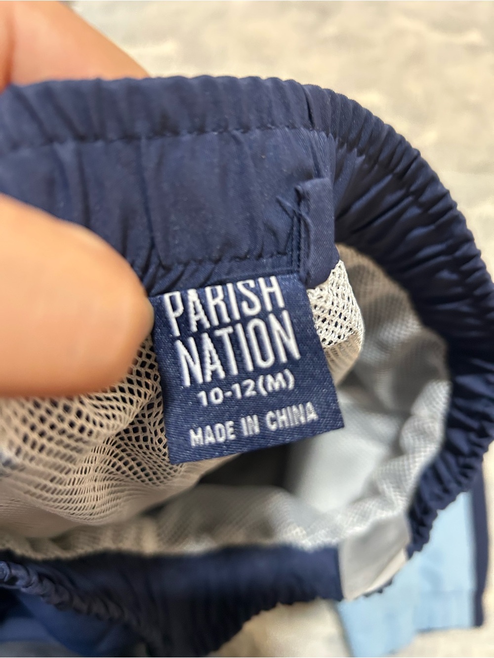 Navy Kids Athletic Shorts with Paris Print and Zip Pocket - Picture 4 of 5